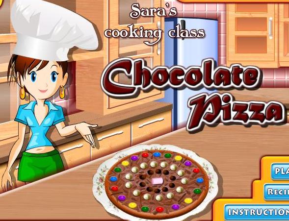 لعبة تعليم البنات طبخ بيتزا الشوكولاته مع سارة خطوة بخطوة